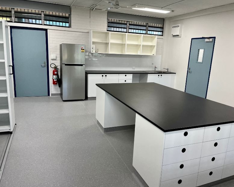 Big and clean laboratory table